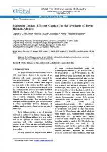 Molecular Iodine: Efficient Catalyst for the Synthesis of