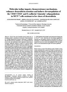 Molecular iodine impairs chemoresistance ...