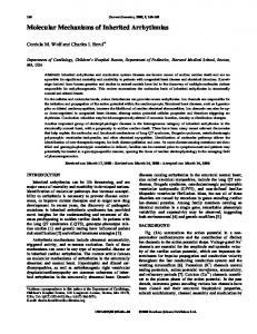 Molecular Mechanisms of Inherited Arrhythmias - Semantic Scholar