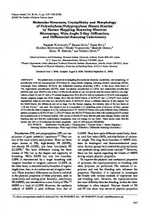 Molecular Structure, Crystallinity and Morphology of ... - Nature