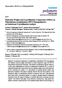 Molecular Weight and Crystallization Temperature Effects on ... - MDPI