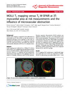 MOLLI T1 mapping versus T2 W-SPAIR at 3T - Springer Link