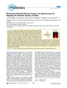 Momentum-Resolved Electron Energy Loss Spectroscopy for Mapping