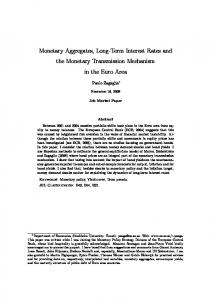 Monetary Aggregates, Long-Term Interest Rates and