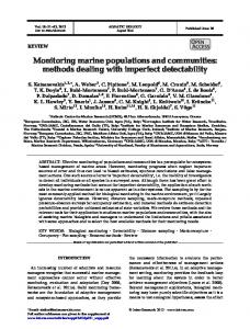 Monitoring marine populations and communities - Inter Research