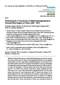 Monitoring the Transmission of Schistosoma japonicum in Potential ...