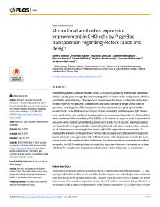 Monoclonal antibodies expression improvement in