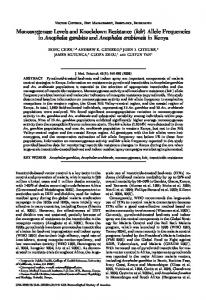 Monooxygenase Levels and Knockdown Resistance (kdr) Allele ...