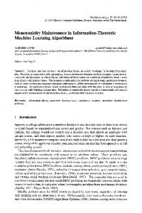 Monotonicity maintenance in information-theoretic machine learning