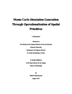 Monte Carlo Simulation Generation Through