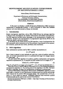 MONTGOMERY MULTIPLICATION