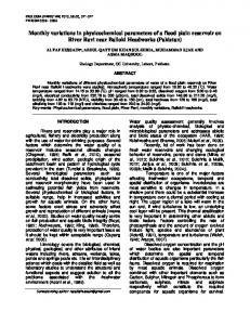 Monthly variations in physicochemical parameters of a flood ... - Biologia