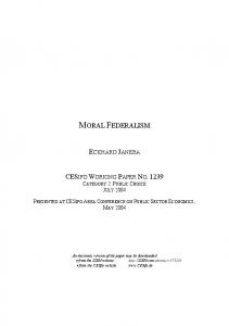 moral federalism - SSRN