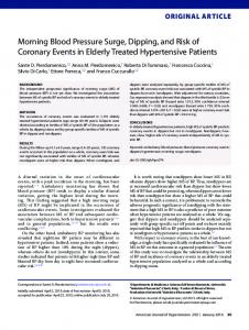 Morning Blood Pressure Surge, Dipping, and Risk of Coronary Events ...