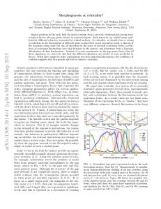 Morphogenesis at criticality?