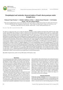 Morphological and molecular characterization of Saudi ... - CiteSeerX