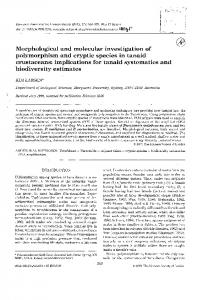 Morphological and molecular investigation of