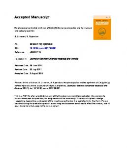 Morphological controlled synthesis of CeO2/SnO2 ...