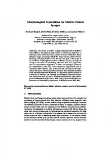 Morphological Operations on Matrix-Valued Images