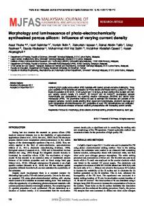 Morphology and luminescence of photo ...