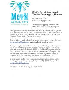 MOTH Aerial Yoga Application