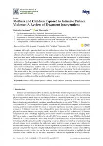 Mothers and Children Exposed to Intimate Partner Violence - MDPI