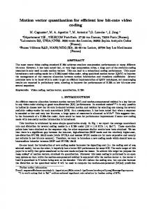 Motion vector quantization for efficient low bit-rate video coding