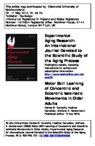 Motor Skill Learning of Concentric and Eccentric ...