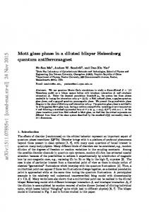 Mott glass phase in a diluted bilayer Heisenberg quantum ...