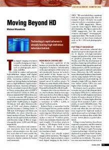 Moving Beyond HD - IEEE Xplore