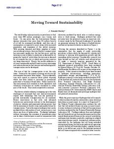 Moving Toward Sustainability - MDPI