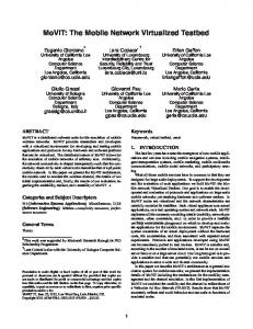 MoViT: The Mobile Network Virtualized Testbed - Network Research Lab