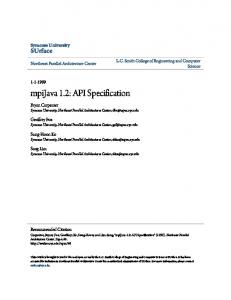mpiJava 1.2: API Specification