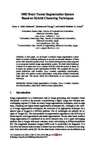 MRI Brain Tumor Segmentation System Based on Hybrid Clustering ...