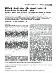 MSCAN: identification of functional clusters of ... - Oxford Academic