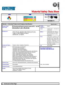 MSDS - Spectrum Chemical