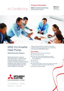 MSZ-HJ Inverter Heat Pump