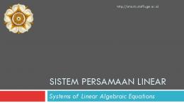 MT Sistem Persamaan Linear - istiarto