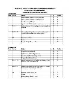 M.Tech in VLSI System Design Syllabus