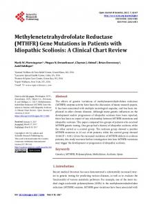 MTHFR - Scientific Research Publishing