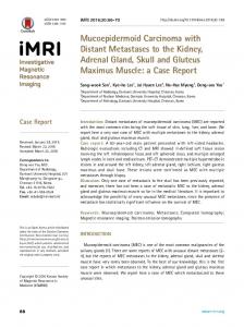 Mucoepidermoid Carcinoma with Distant ... - KoreaMed Synapse