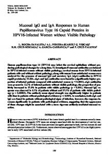 Mucosal IgG and IgA Responses to Human Papillomavirus Type 16 ...