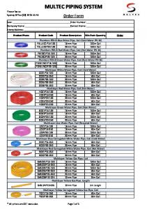 MULTEC PIPING SYSTEM