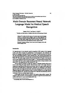 Multi-Domain Recurrent Neural Network Language Model for Medical ...