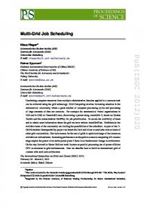 Multi-Grid Job Scheduling