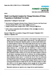 Multi-Level Spatial Analysis for Change Detection ... - Semantic Scholar