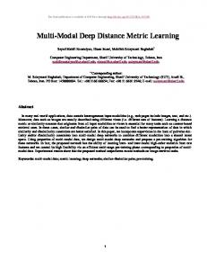 Multi-Modal Deep Distance Metric Learning