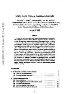 Multi-mode bosonic Gaussian channels