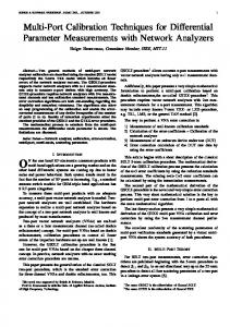 Multi-Port Calibration Techniques for Differential Parameter ...