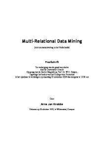 Multi-Relational Data Mining - Kiminkii